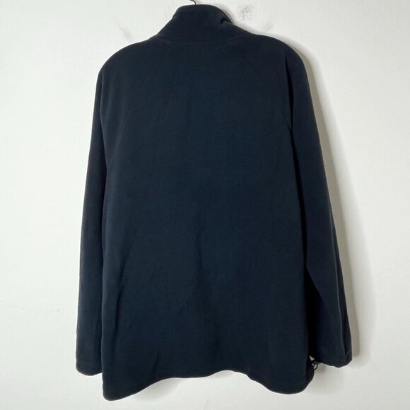 Vision Sports Men's Fleece Jacket Sz L Black Full Zip Up Mock Neck Long Sleeve - Picture 5 of 7